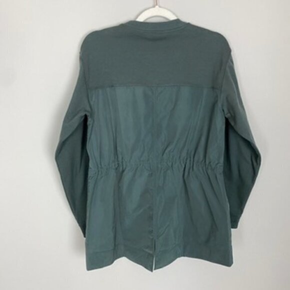 Athleta Triumph Hybrid Crewneck Sweatshirt Womens Small Green - Picture 5 of 6